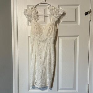 Elegant White Lace Dress